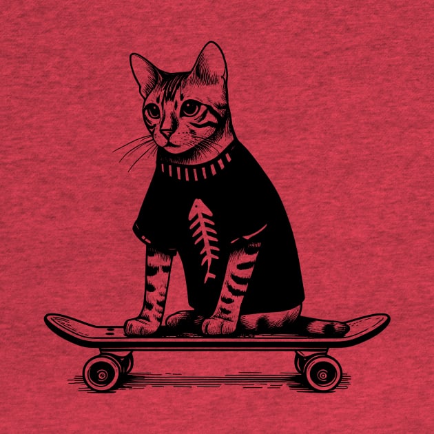 Skateboard Cat by MasutaroOracle